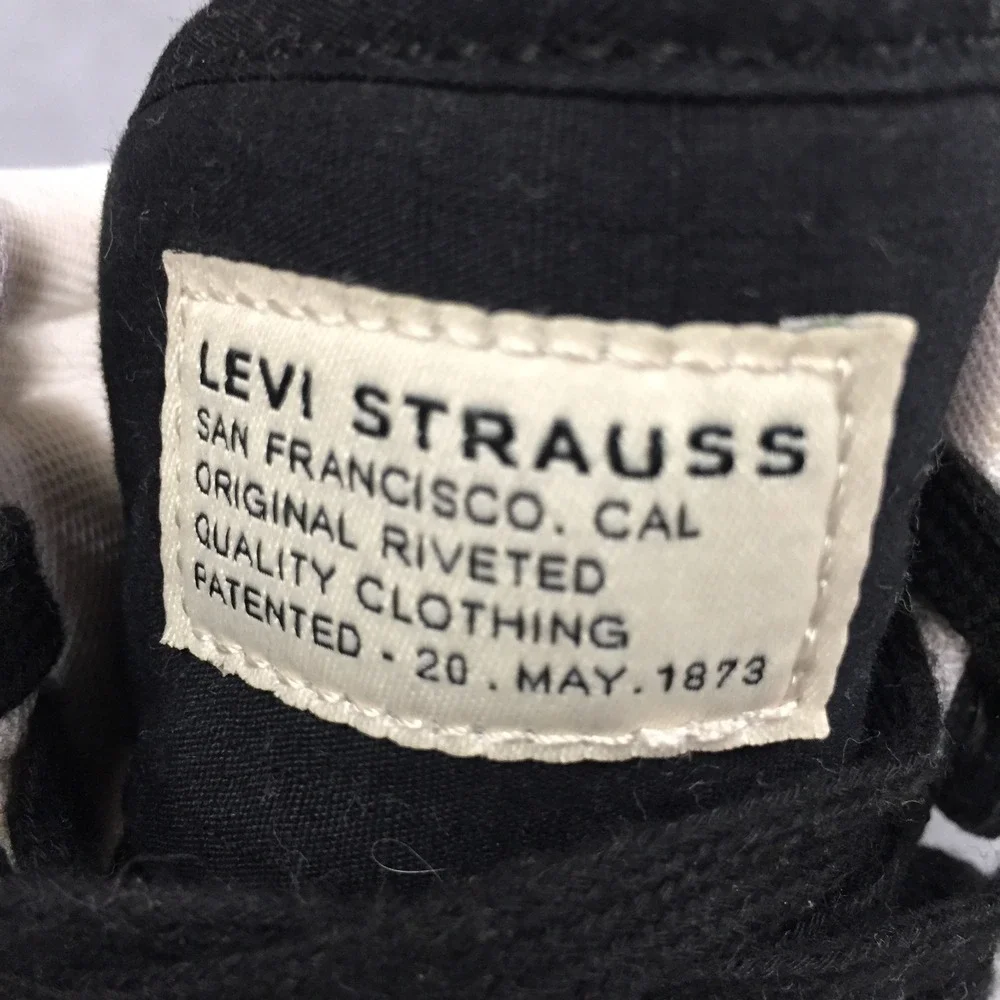 Levis Womens Black Textile High Top Sneakers Size 7‎ 52028401A1